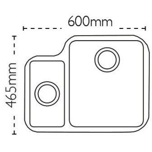 Carron Phoenix - Ibis Undermount 150U LHSB 1.5 Bowl Sink