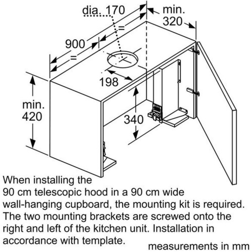 Neff - Telescopic Hood Installation Kit