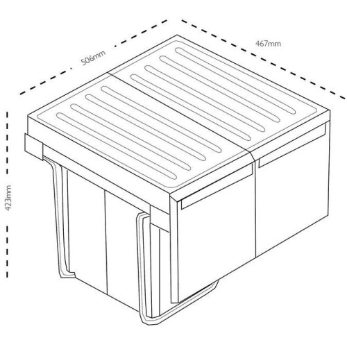 Carron Phoenix - Linea 360 1 x 30, 2 x 15 Litre Waste Management