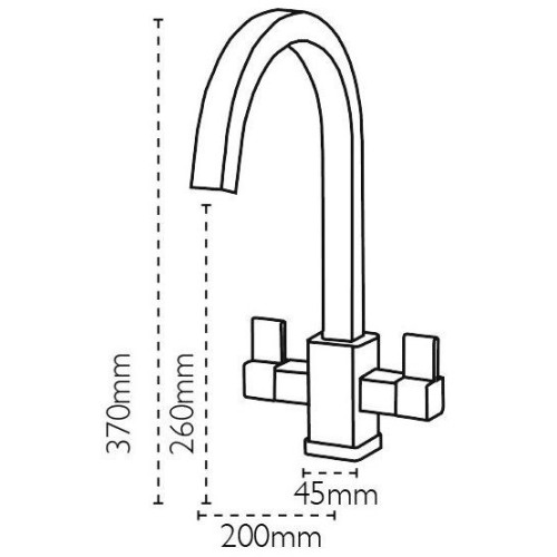 Carron Phoenix - Bali Twin Handle Tap