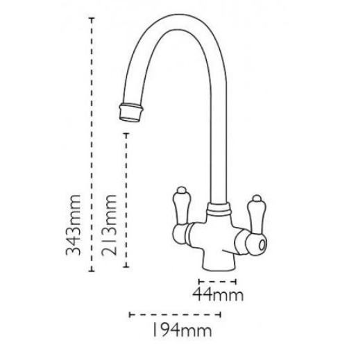 Carron Phoenix - Windsor 1/4 Turn Tap Ceramic Handles