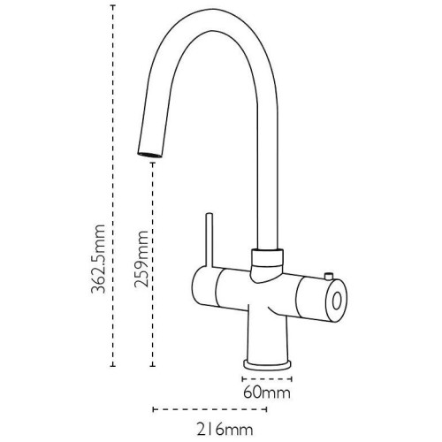 Carron Phoenix - Seraphina 3-In-1 Instant Boiling Water Tap